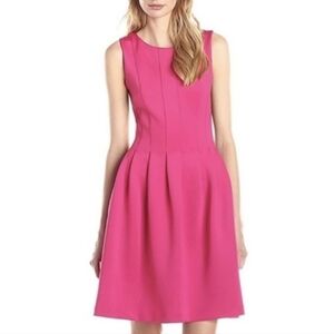 Calvin Klein Bright pink A Line Dress Sleeveless Knee Length Size 14